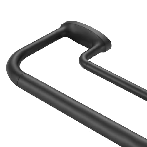Mayrhyme, Doppel-Gardinenstange für Fenster, 2,5 cm Innenstange vorne und hinten 1,5 cm, verstellbar, mit Endstücken und Halterungen aus Aluminium, Schwarz, 71–218 cm Mayrhyme, Doppel-Gardinenstange für Fenster, 2,5 cm Innenstange vorne und hinten 1,5 cm, verstellbar, mit Endstücken und Halterungen aus Aluminium, Schwarz, 71–218 cm von Mayrhyme