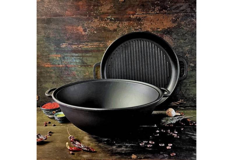 Maysternya Schmortopf Kazan Gusseisen 12-18 Liter usbekischer Kasan Ø40 cm Maysternya Schmortopf Kazan Gusseisen 12-18 Liter usbekischer Kasan Ø40 cm von Maysternya