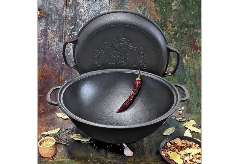 Maysternya Schmortopf Kazan Gusseisen 12-18 Liter usbekischer Kasan Ø40 cm Maysternya Schmortopf Kazan Gusseisen 12-18 Liter usbekischer Kasan Ø40 cm von Maysternya