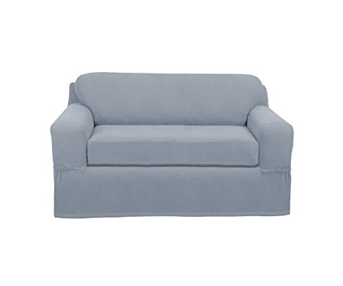 MAYTEX Pixel-Möbelabdeckung, sehr weich Casual Loveseat stahlblau von Maytex