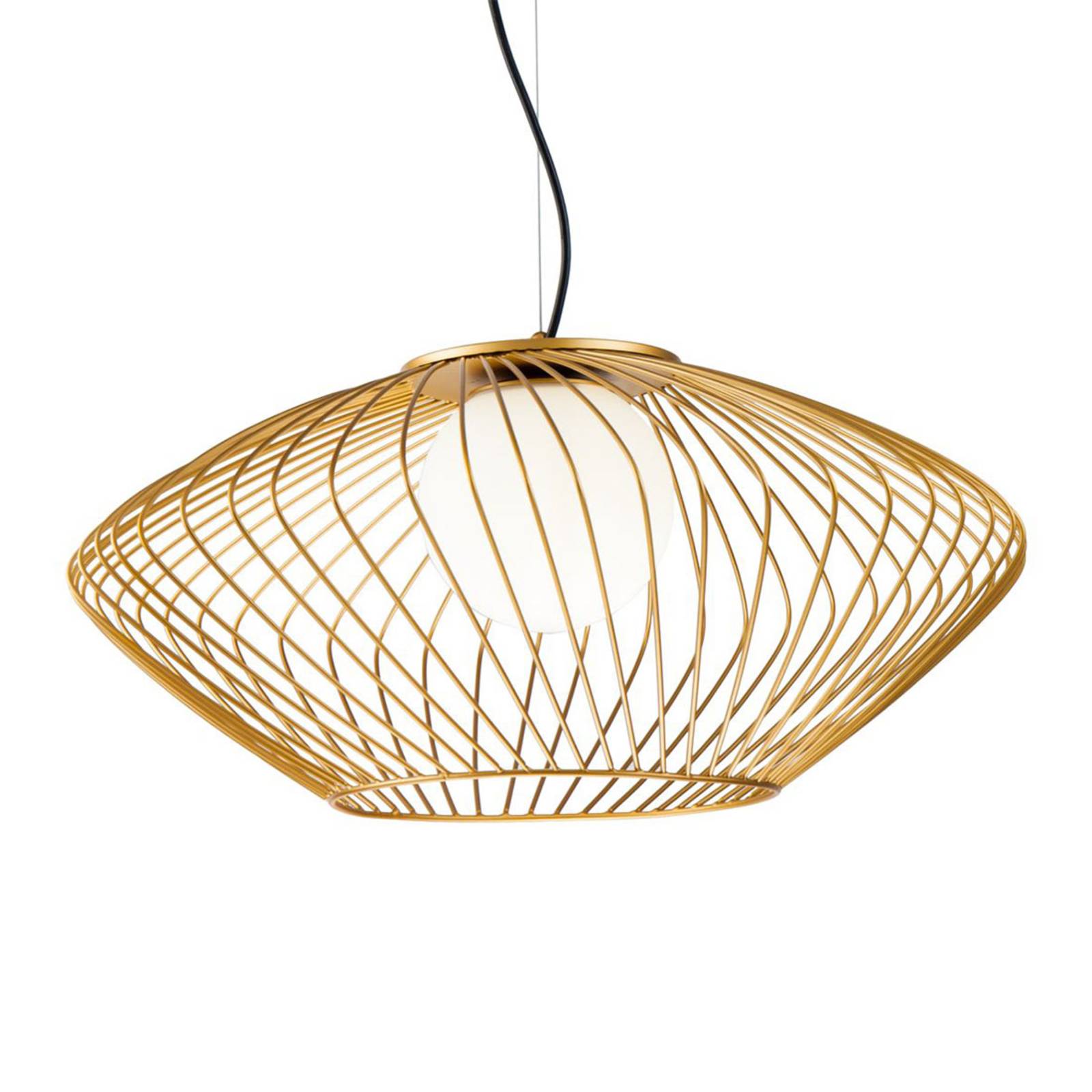 Hängeleuchte Plec mit Käfigschirm in Gold von Maytoni