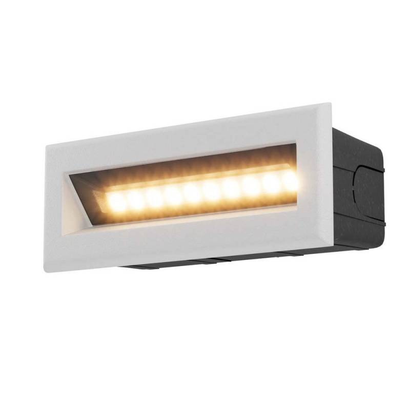 Maytoni Außen-Wandleuchte, Treppenleuchte Außenlampe Flurleuchte Leuchte IP65 LED Metall Weiss L von Maytoni
