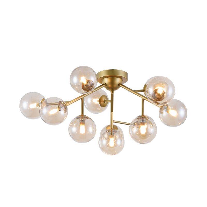 Maytoni Bernsteinglasdeckenleuchte 8 flammig Dallas von Maytoni