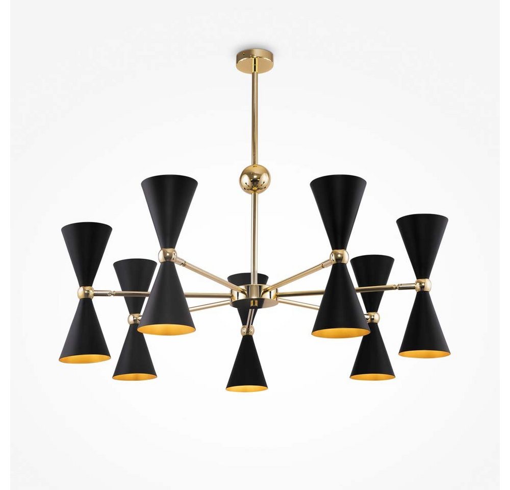 Maytoni Deckenleuchte, Hängelampe Pendellampe Deckenleuchte schwarz gold Wohnzimmerlampe H von Maytoni