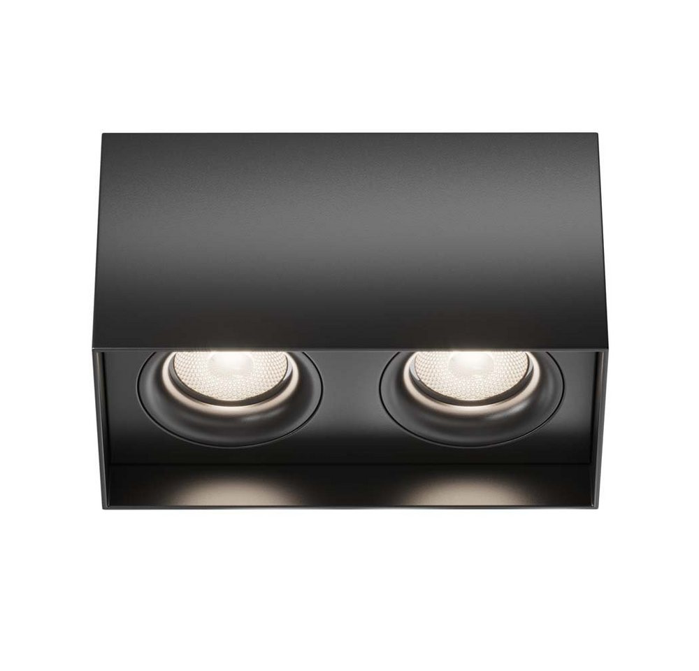 Maytoni Deckenspot, LED-Leuchtmittel fest verbaut, Deckenlampe Aufbau Deckenleuchte Esszimmerlampe 2 flammig Alu von Maytoni