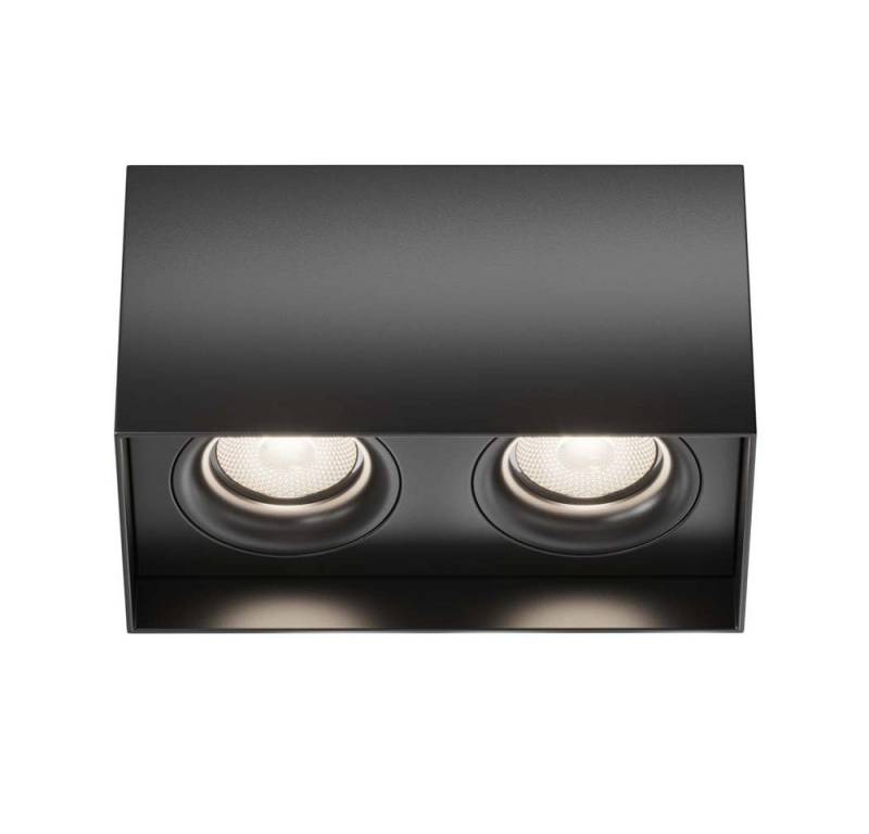 Maytoni Deckenspot, LED-Leuchtmittel fest verbaut, Deckenlampe Aufbau Deckenleuchte Esszimmerlampe 2 flammig Alu von Maytoni