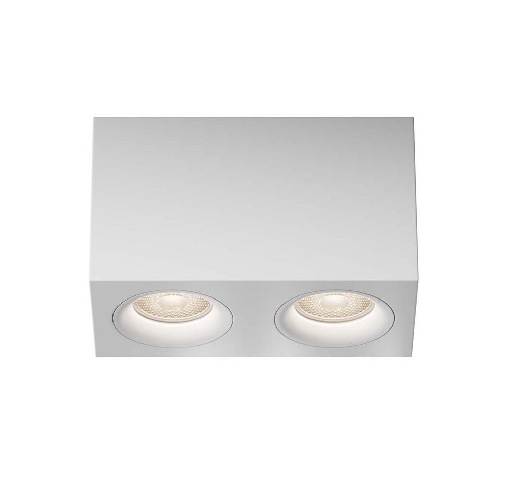 Maytoni Deckenspot, Deckenlampe Deckenleuchte Wohnzimmerlampe Aufbau 2 flammig Alu weiß L von Maytoni