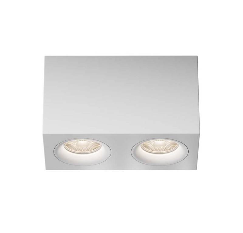 Maytoni Deckenspot, Deckenlampe Deckenleuchte Wohnzimmerlampe Aufbau 2 flammig Alu weiß L von Maytoni