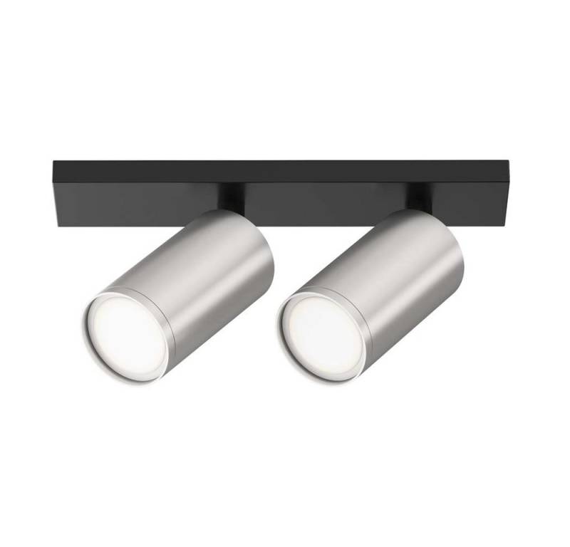 Maytoni Deckenspot, LED-Leuchtmittel fest verbaut, Deckenlampe Deckenleuchte Wohnzimmerleuchte silber matt schwarz von Maytoni