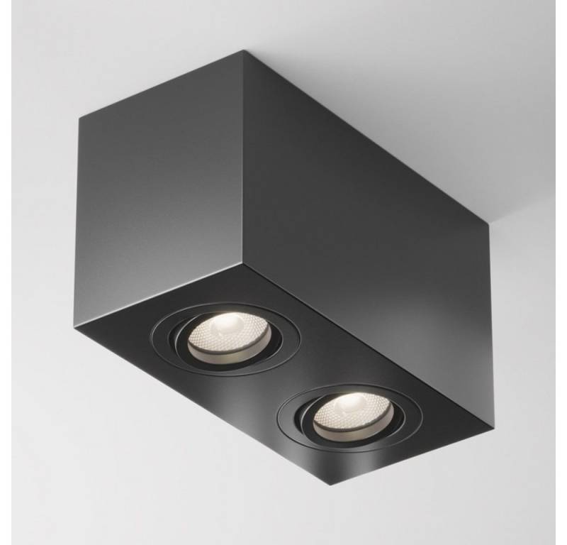 Maytoni Deckenstrahler Deckenaufbauleuchte Atom in Schwarz GU10 2-flammig von Maytoni