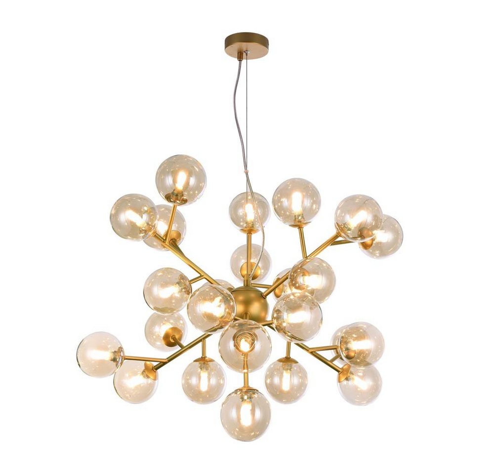 Maytoni Hängeleuchte, Pendelleuchte Hängelampe Esszimmerleuchte Deckenlampe Metall Glas D 65 von Maytoni