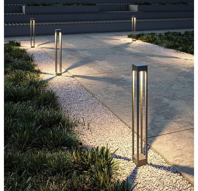 Maytoni LED Außen-Stehlampe Elbe, Höhe: 1000 mm, :, Leuchtmittel enthalten: Ja, fest verbaut, LED,, Warmweiß von Maytoni