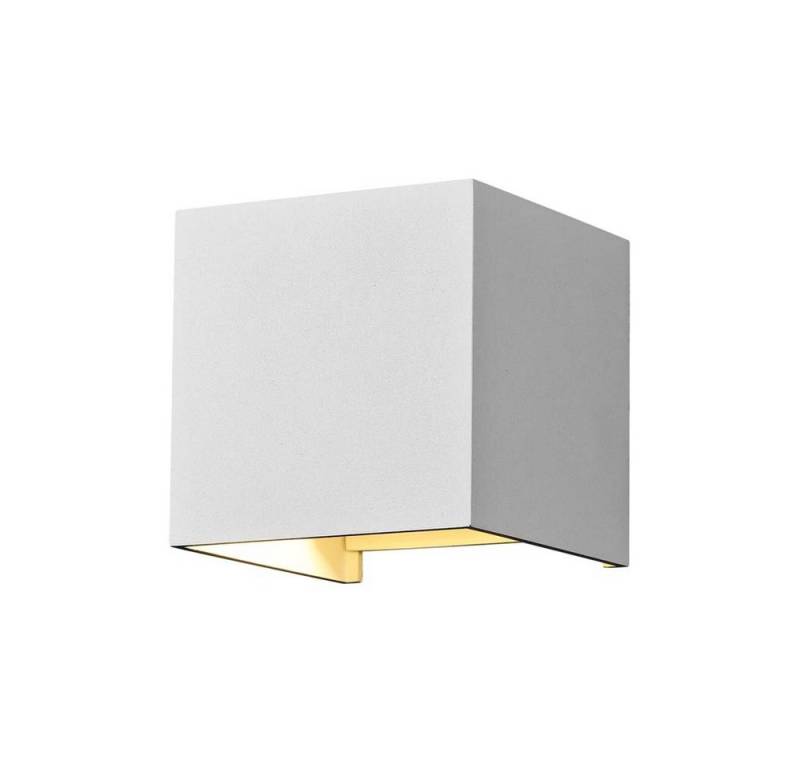 Maytoni LED Außen-Wandleuchte, Außenleuchte Wandleuchte Wandlampe Fassadenleuchte LED Weiss Würfel von Maytoni