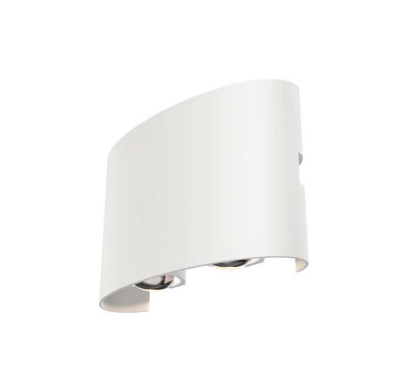 Maytoni LED Außen-Wandleuchte, Wandleuchte Außenleuchte LED Wandlampe Weiss Metall IP54 von Maytoni
