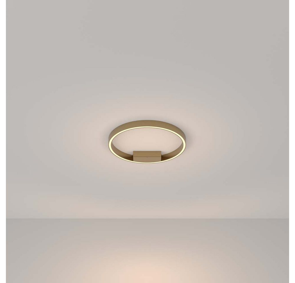 Maytoni LED Deckenleuchte, LED-Leuchtmittel fest verbaut, Deckenlampe Deckenleuchte Wohnzimmerlampe LED Ring Flurlampe messing D von Maytoni