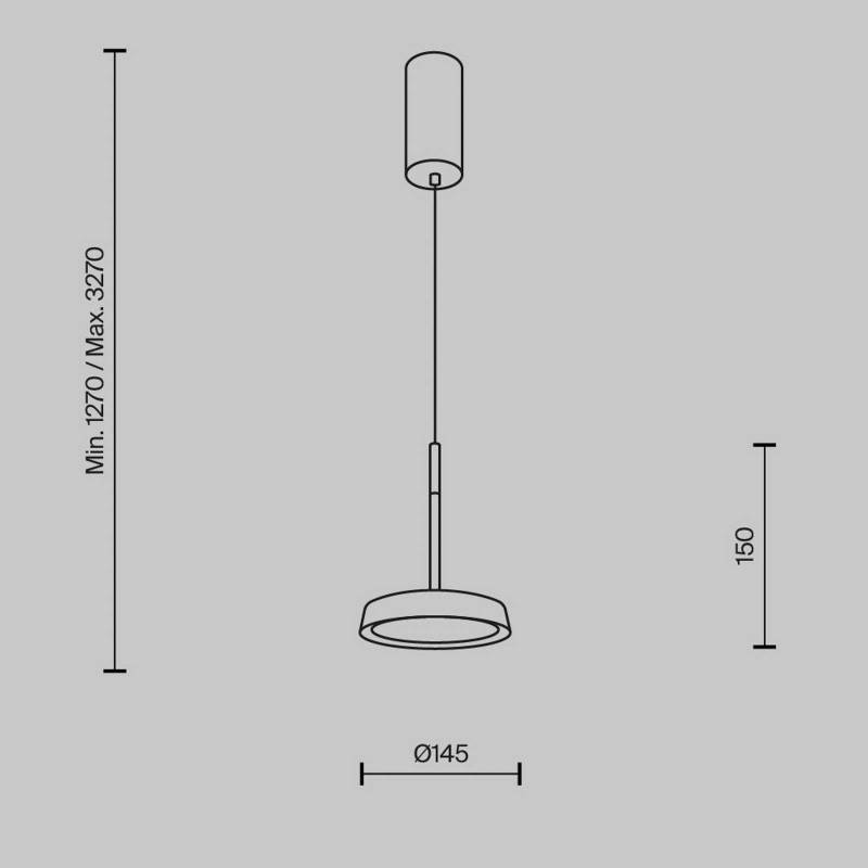 Maytoni LED-Hängeleuchte El, Ø 15,3 cm, gold, Aluminium von Maytoni