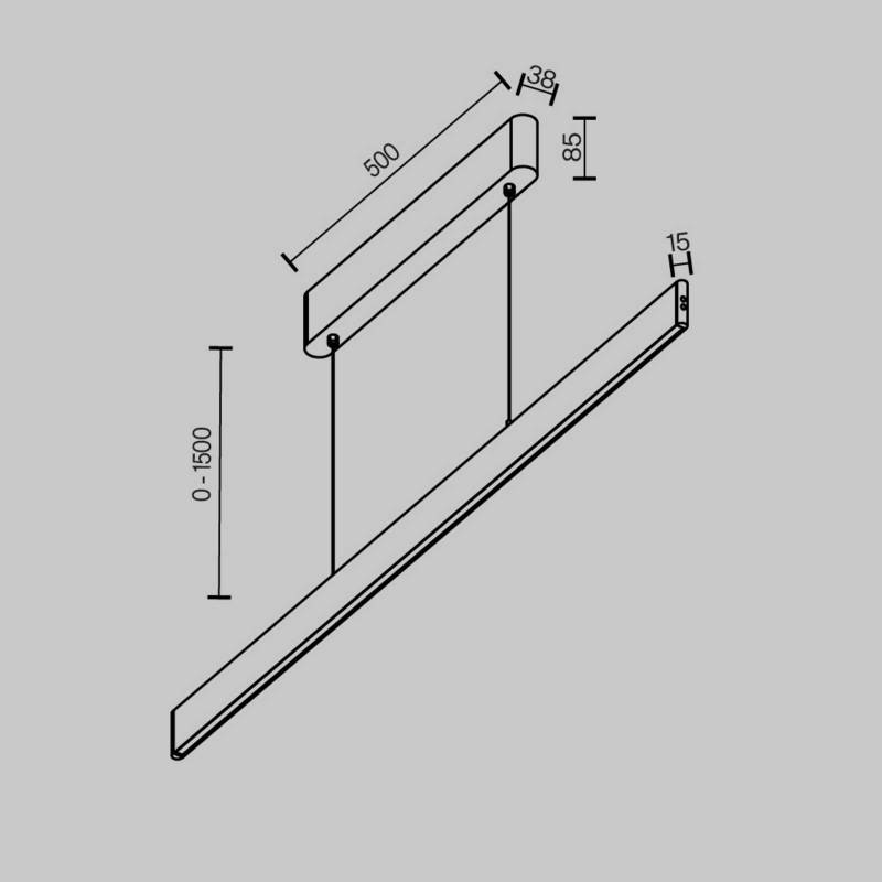 Maytoni LED-Hängeleuchte Ephoria, weiß, Alu, Länge 116 cm von Maytoni