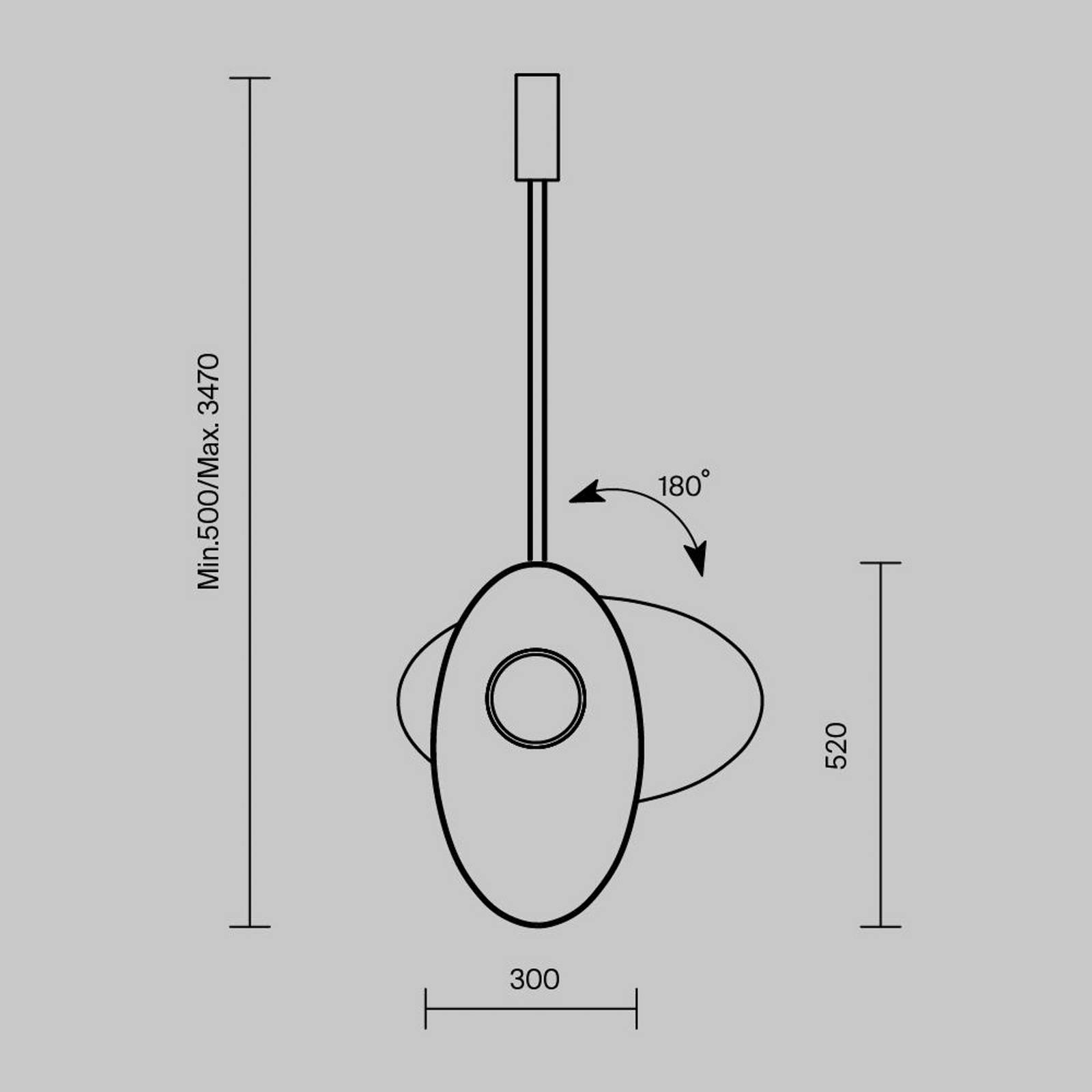 Maytoni LED-Hängeleuchte Evolution, grau/weiß, schwenkbar Maytoni LED-Hängeleuchte Evolution, grau/weiß, schwenkbar von Maytoni
