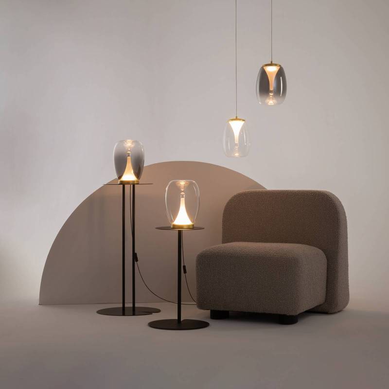 Maytoni LED-Hängeleuchte Splash, rauchgrau, Ø 20 cm, Glas von Maytoni