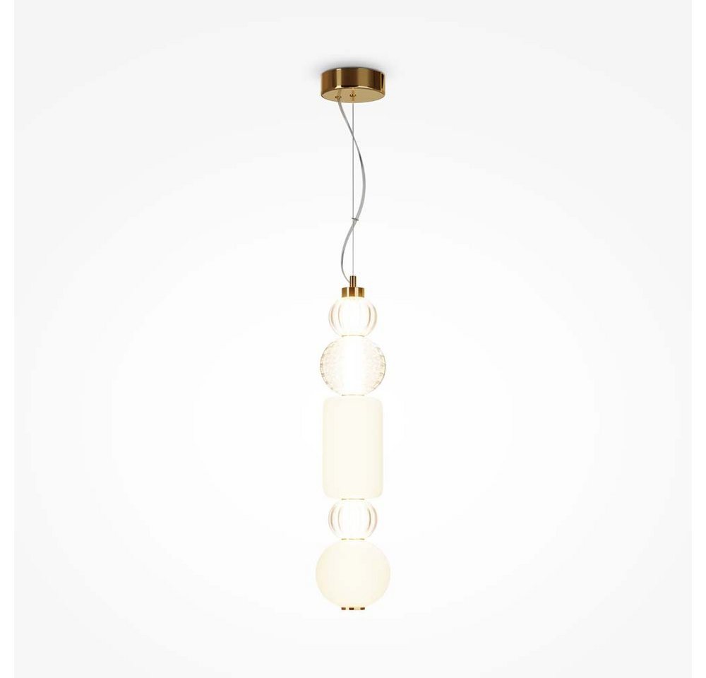 Maytoni LED Pendelleuchte, Hängelampe Pendelleuchte Esstischlampe gold Glas Wohnzimmerlampe H von Maytoni