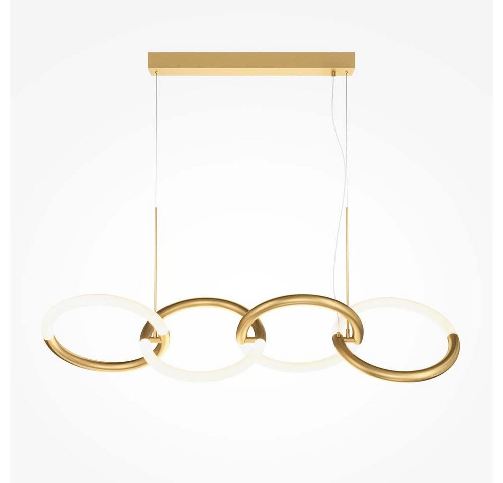 Maytoni LED Pendelleuchte, Hängeleuchte Pendelleuchte Esszimmerlampe LED Ring Designlampe gold von Maytoni