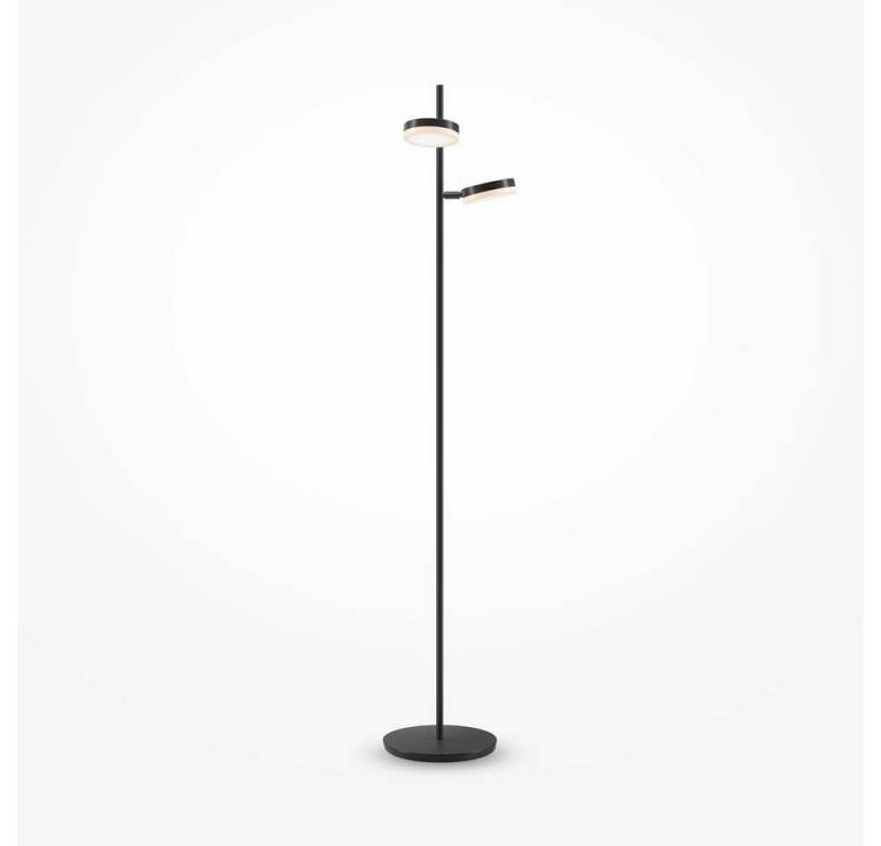 Maytoni LED Stehlampe, LED-Leuchtmittel fest verbaut, Warmweiß, Stehlampe Standleuchte Wohnzimmerleuchte LED Spots verstellbar schwarz von Maytoni