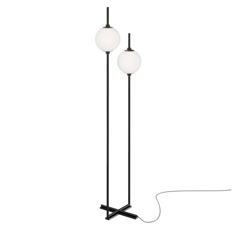 Maytoni LED Stehlampe, LED-Leuchtmittel fest verbaut, Warmweiß, Stehlampe Stehleuchte Standlampe schwarz Wohnzimmerlampe Glaskugeln von Maytoni