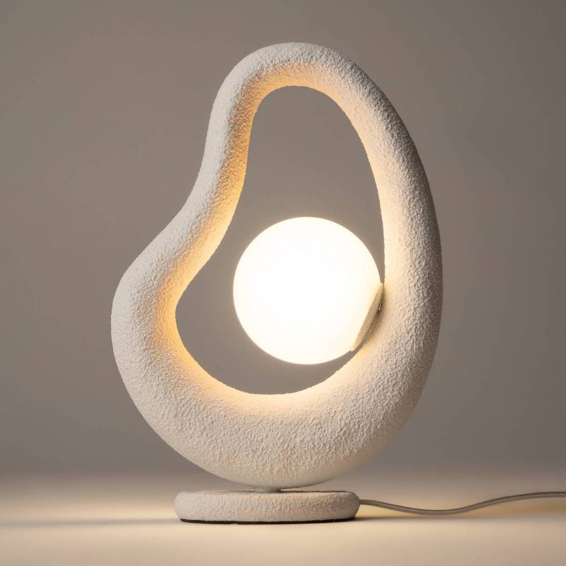 Maytoni LED-Tischleuchte Opus, weiß, Metall/Glas, Höhe 38 cm von Maytoni