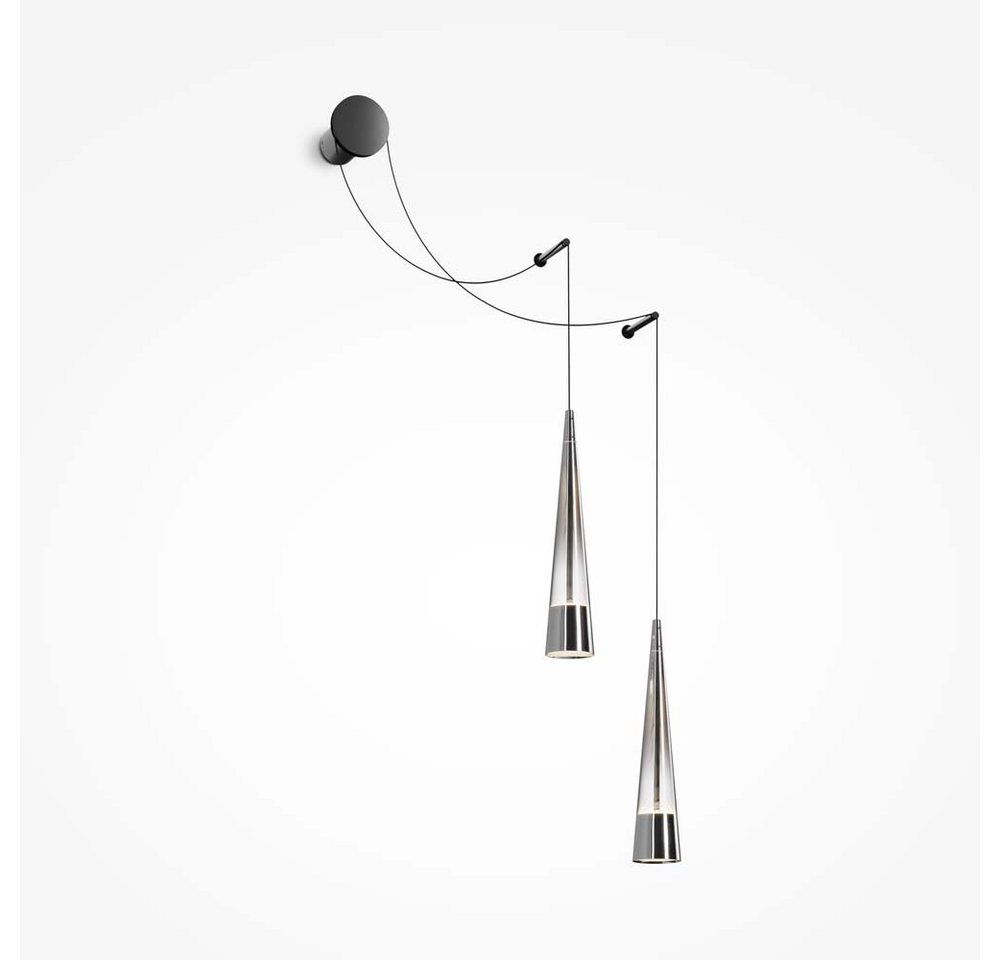 Maytoni LED Wandleuchte, Wandlampe Hängelampe Wandleuchte chrom LED Glas Wohnzimmerleuchte H von Maytoni