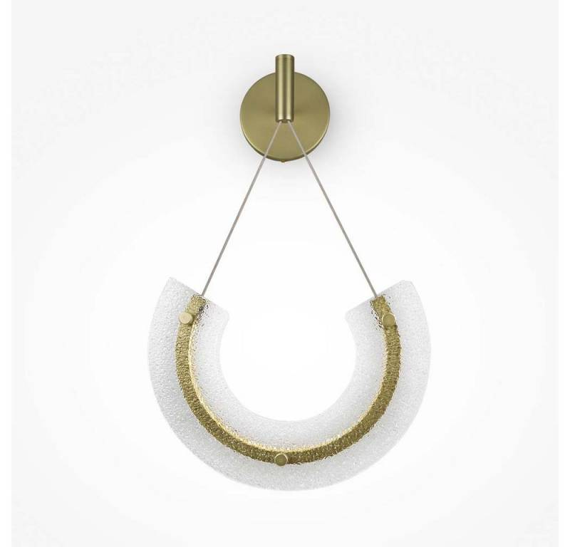 Maytoni LED Wandleuchte, Leuchtmittel nicht inklusive, Wandleuchte Wandlampe Flurleuchte LED Glas Wohnzimmerleuchte gold H 36 von Maytoni