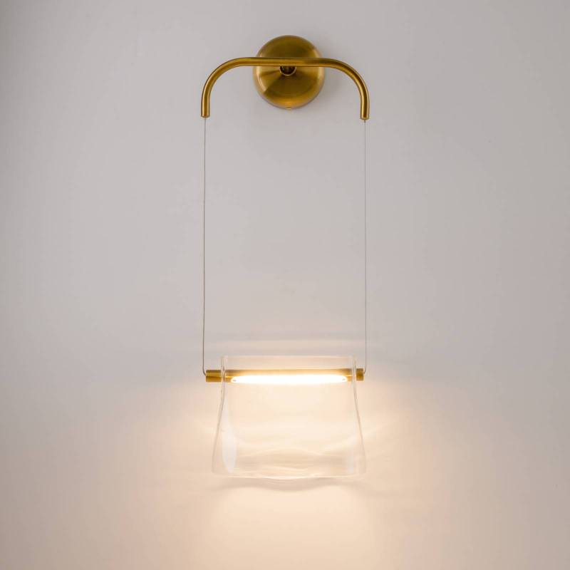 Maytoni LED-Wandleuchte Cabaret, messing, Glas, Länge 23 cm von Maytoni