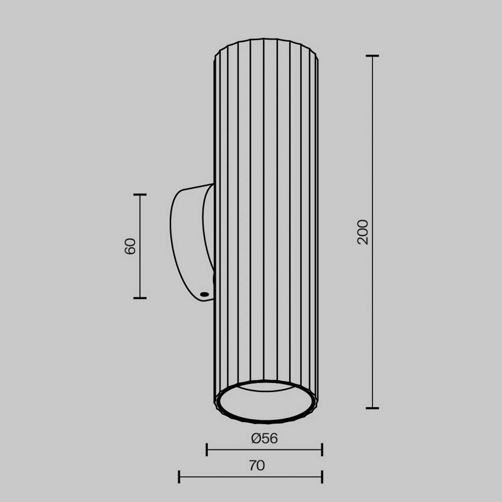Wandlampe Calipso, schwarz, Höhe 20 cm Metall 2xGU10 up/down Wandlampe Calipso, schwarz, Höhe 20 cm Metall 2xGU10 up/down von Maytoni