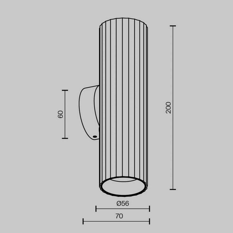 Wandlampe Calipso, schwarz, Höhe 20 cm Metall 2xGU10 up/down von Maytoni