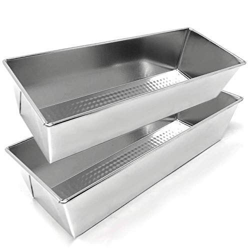 Space Home - Classic Backform Kastenform für Kuchen und Brote - Gleichmäßige Bräunung - Brotbackform - Plumcake - Sauerteigbeständig - Aluminium - Set 2-35 cm von Space Home