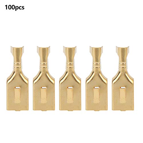 Mayueri 100 Stcs Stecker Square Messing Plug und Pull -Anschlussanschluss 7,8 Mm Hoher Leitfähigkeit Niedriger Widerstand Schnellanschlussdraht für Maschinen Elektrizität Railway von Mayueri