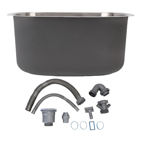 Mayueri Single Bowl Küchenspüle, 304 Edelstahl Unterbeordnet Rechteckig Wasser Waschbecken mit Korbsieb, Stilvolles, Rostfestes Integriertes Design für Küchenbar Badezimmer 15 X 123 X 7 von Mayueri