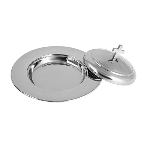 Mayur Exports Communion Ware Brotteller mit Deckel, stapelbar, Edelstahl (Spiegel/Silber) von Mayur Exports