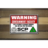 Aluminium Scp Einrichtung Warnschild Aluminium Scp Einrichtung Warnschild von Mazelmedia