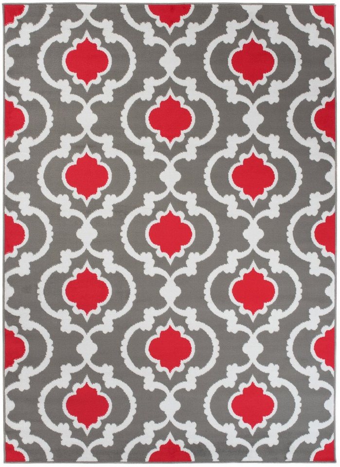 Mazovia Designteppich Modern Teppich Kurzflor Wohnzimmerteppich Robust und pflegeleicht GRAU, 80 x 150 cm, Fußbodenheizung, Allergiker geeignet, Farbecht, Pflegeleicht von Mazovia