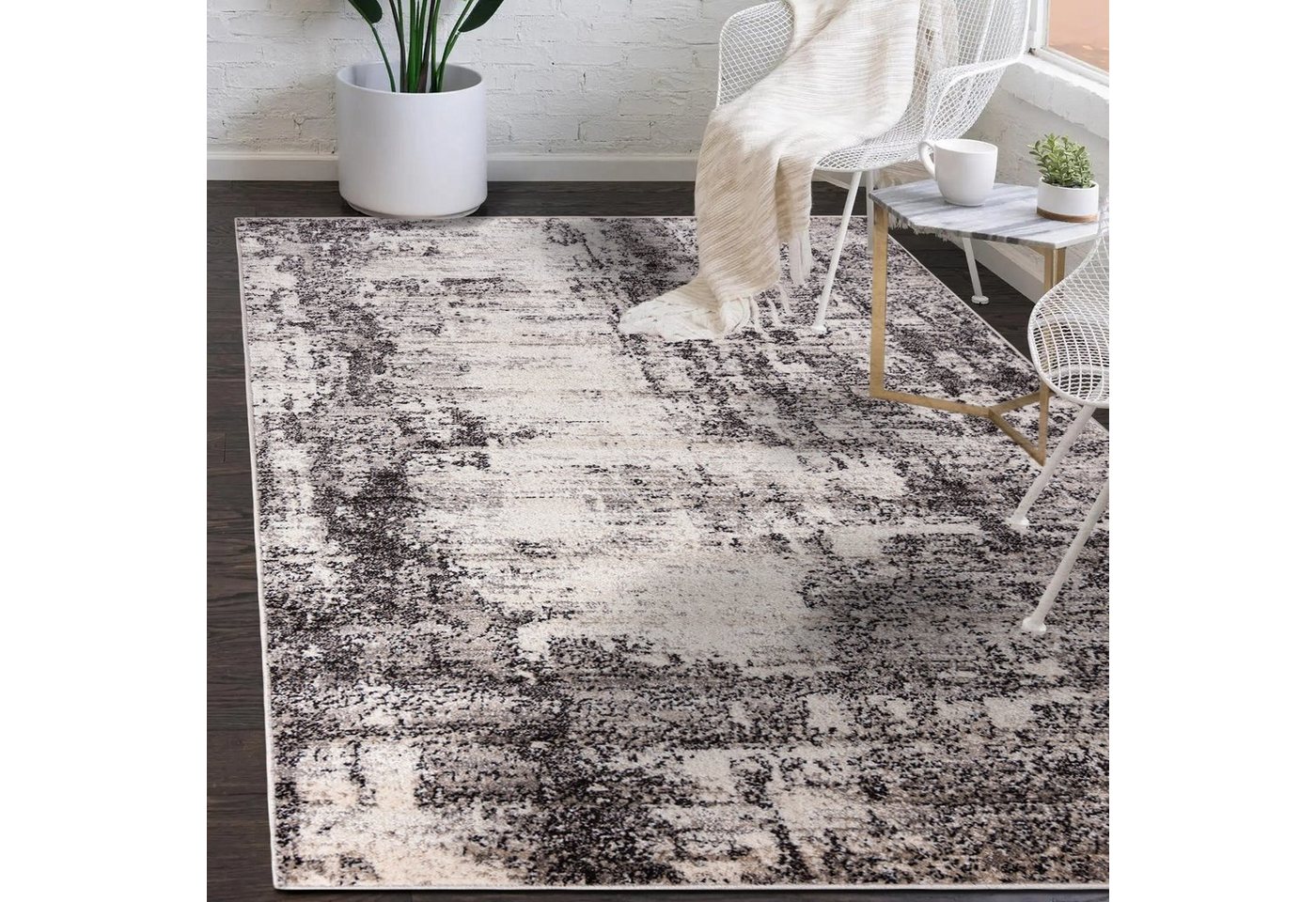 Mazovia Designteppich Modern Teppich für Wohnzimmer, Schlafzimmer, Esszimmer, 80 x 150 cm, Kurzflor, Abstrakt von Mazovia