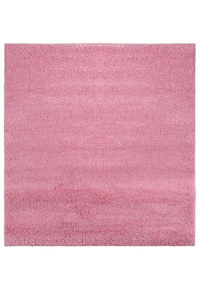 Hochflor-Teppich Hochflor Shaggy Teppich Wohnzimmer - Höhe 30 mm Quadrat Rosa Pink, Mazovia, 160 x 160 cm, Pflegeleicht, Einfarbig Uni, Langflor, Quadrat, Weich von Mazovia