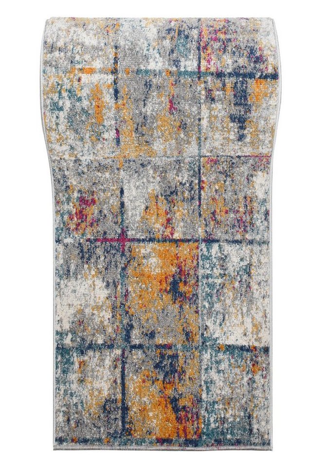 Mazovia Läufer Läufer Flurläufer Modern Abstraktes Teppichläufer 100 cm Breit, 100 x 100 cm, Kurzflor, Meterware, Höhe 9 mm von Mazovia