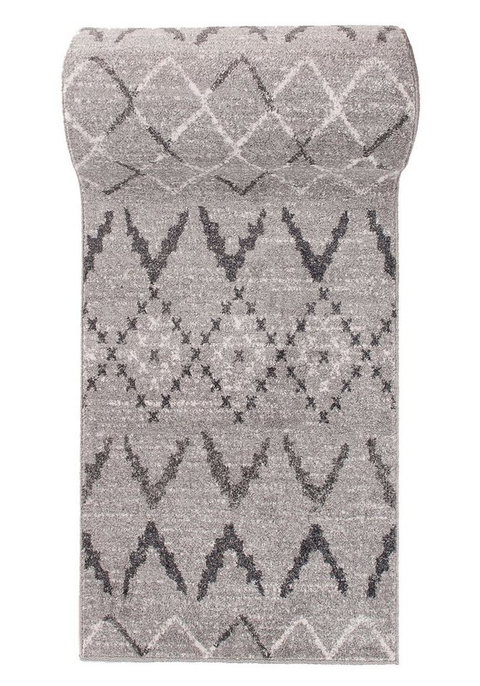 Mazovia Läufer Läufer Flurläufer Modern für Vorzimmer, Küche - Grau, 80 x 100 cm, Kurzflor, Meterware, Höhe 10 mm von Mazovia