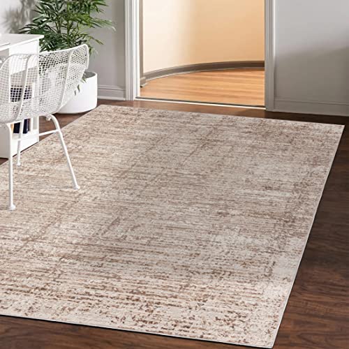 Mazovia Abstraktes Vintage Designer Teppich - Kurzflor - Weich Teppich für Wohnzimmer, Esszimmer - ÖKO-TEX Wohnzimmerteppich - Teppiche Beige 200 x 300 cm von Mazovia