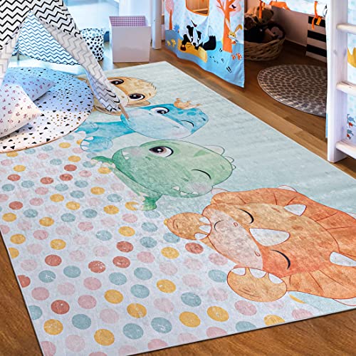 Mazovia Kinderzimmerteppich Antirutsch - Waschbar bis 30 Grad - Tiere - Kurzflor Kinderteppich Teppich für Kinderzimmer - ÖKO-TEX Zertifiziert - Teppiche Junge Mädchen Bunt 160 x 230 cm von Mazovia