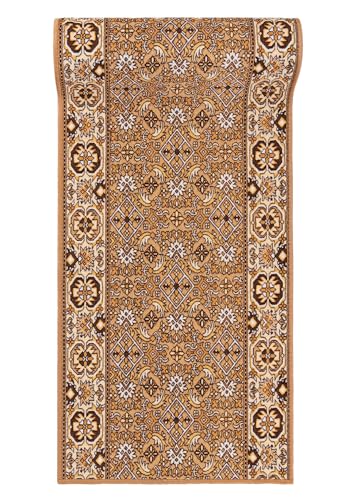 Mazovia Küchenläufer rutschfest - Küchenteppich - Teppich Kurzflor Läufer für Küche - Meterware Beige 100 x 1000 cm von Mazovia