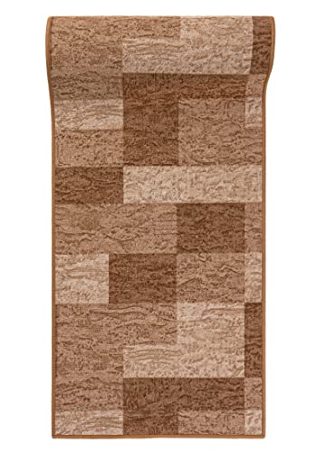 Mazovia Küchenläufer rutschfest - Küchenteppich - Teppich Kurzflor Läufer für Küche - Meterware Beige 80 x 225 cm von Mazovia