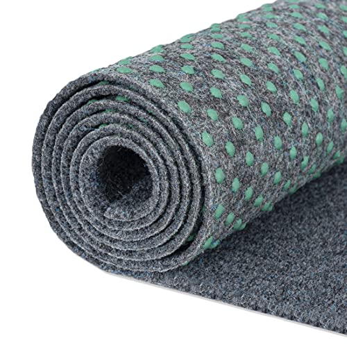 Mazovia Kunstrasen Balkon Teppich Wasserfest - Kunstrassenteppich Outdoor - Rasenteppich Balkon Meterware mit Noppen - Kunstgras Balkonteppich 6,5 mm - Grau Blau - 100 x 250 cm von Mazovia