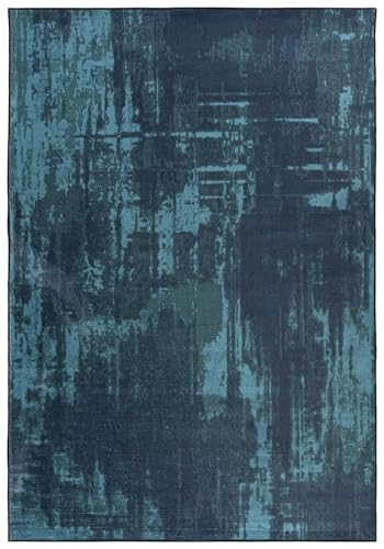 Mazovia Modern Teppich - Abstraktes Vintage Designer Teppich - Waschbar rutschfest Kurzflor - Weich Teppich für Wohnzimmer - Fußbodenheizung geeignet - Grün 200 x 300 cm von Mazovia