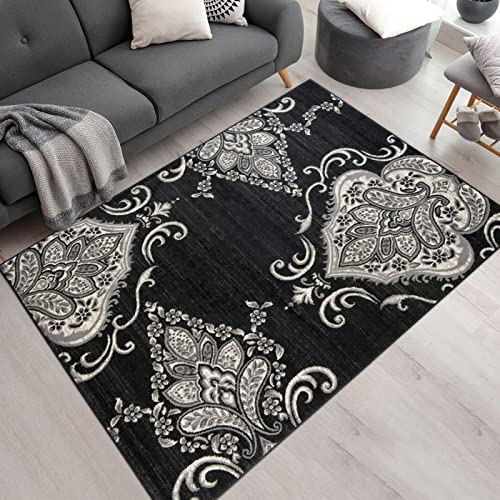 Mazovia Modern Teppich - Kurzflor - Teppich für Wohnzimmer, Schlafzimmer, Esszimmer - ÖKO-TEX Wohnzimmerteppich, Robust und pflegeleicht, Niedrige Florhöhe - Grau - 120 x 170 cm von Mazovia